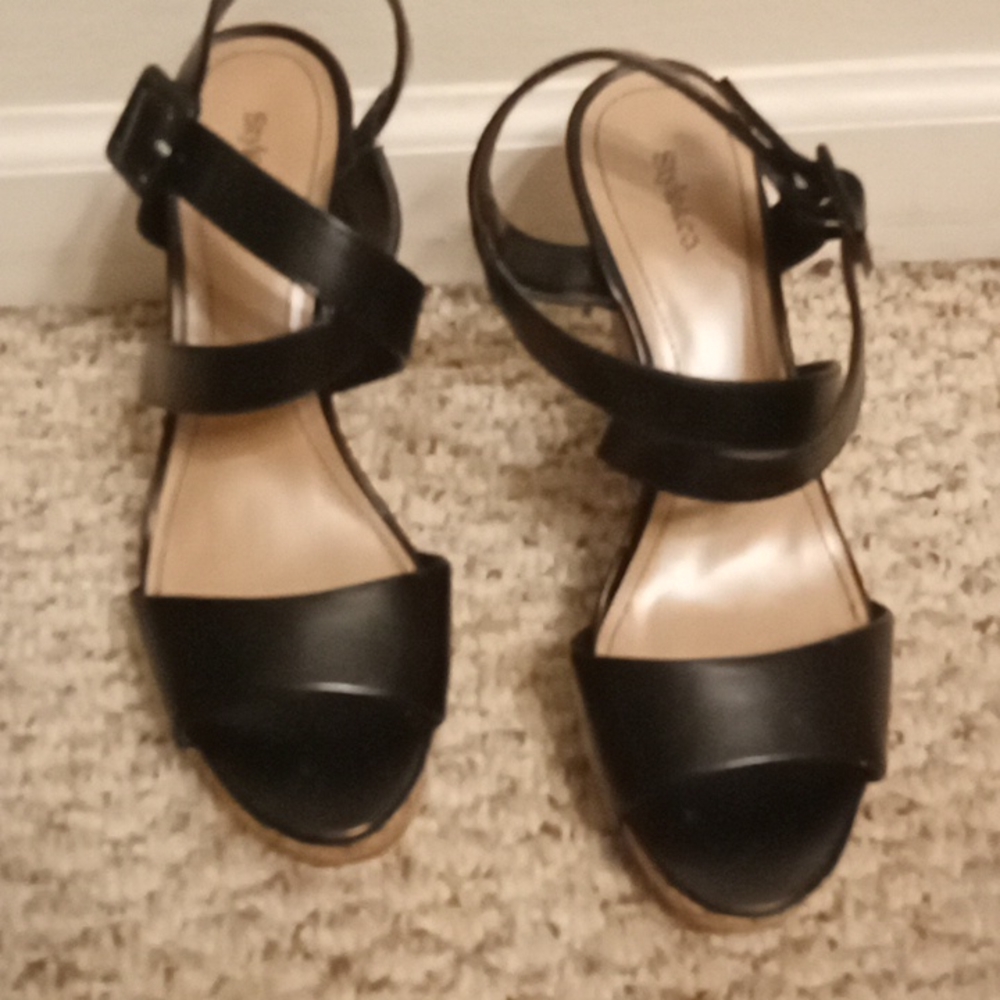 Style & Co Wedge Strappy Cork Shoes Size 8M